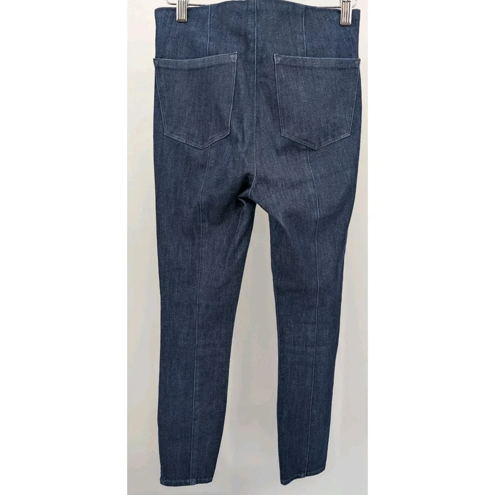 Anthro Pilcro & The Letterpress Womens High Rise Denim Leggings Sz 27 Dark Wash‎